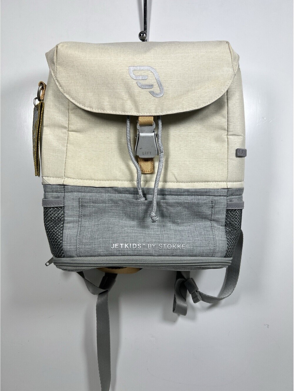 JetKids By Stokke Crew Backpack Gray And Tan Expandable Clean